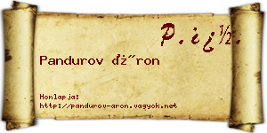Pandurov Áron névjegykártya